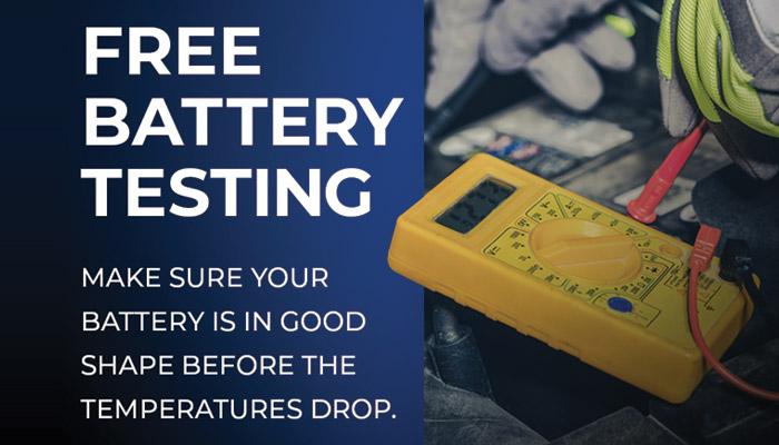 Free Battery Testing